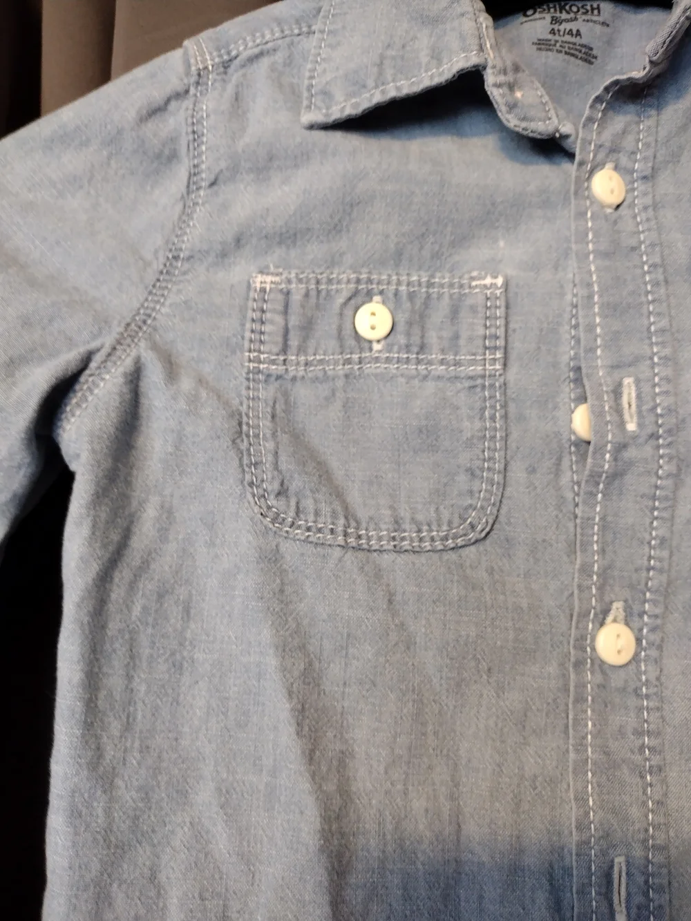 Light Wash Denim Button-Up Shirt